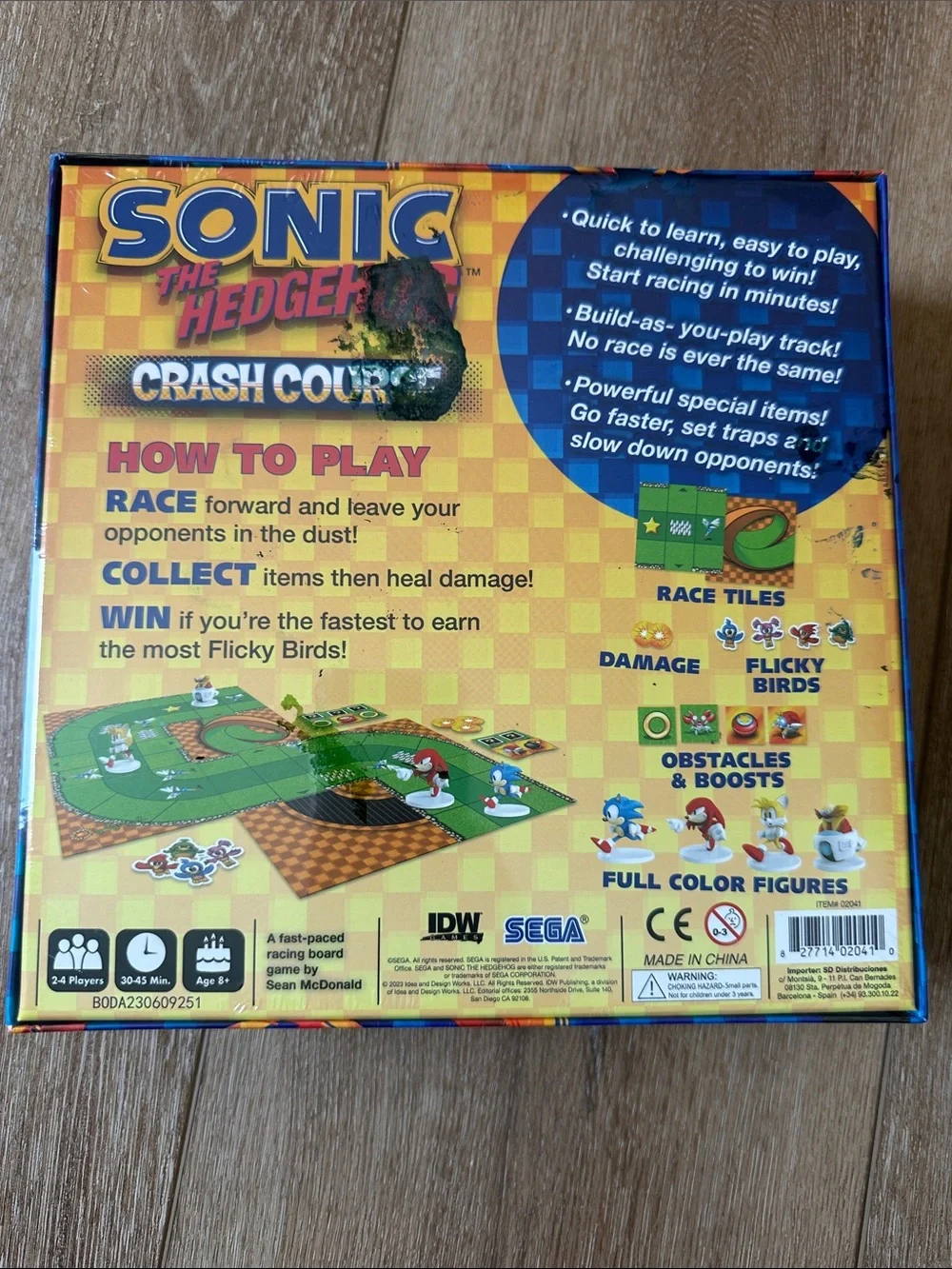 Sonic the Hedgehog Crash Course Board Game NIB Family Racing Game